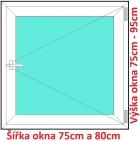 Plastov okna O SOFT rka 75 a 80cm x vka 75-95cm